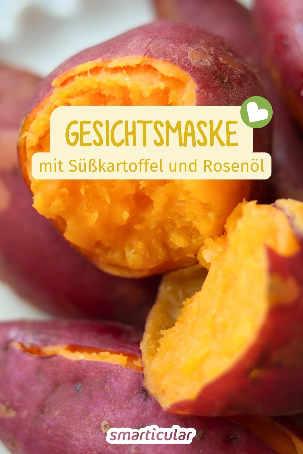 Müde Haut? Diese selbst gemachte Gesichtsmaske aus Rosenöl und Süßkartoffeln schenkt dir einen strahlenden Teint.