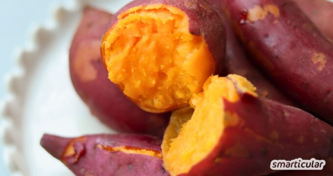 Müde Haut? Diese selbst gemachte Gesichtsmaske aus Rosenöl und Süßkartoffeln schenkt dir einen strahlenden Teint.