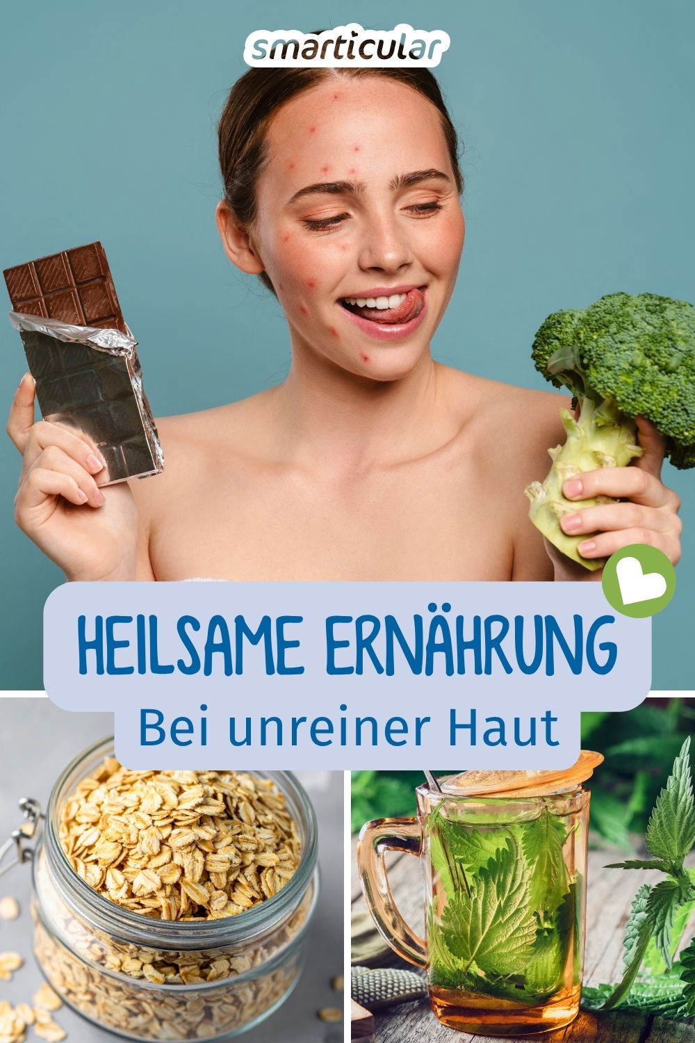 Die richtige Ernährung bei Pickeln: Erfahre, welche Lebensmittel unreine Haut verstärken und welche Entzündungen von innen heraus lindern.