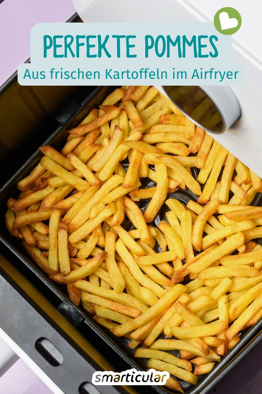 Entdecke das ultimative Rezept für knusprige Pommes aus frischen Kartoffeln im Airfryer – mit diesen Tipps gelingen sie garantiert.