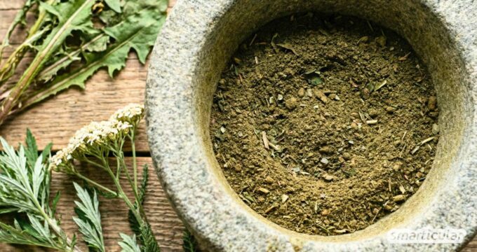 Bitterpulver selber machen: Natürliche Unterstützung für Verdauung und Stoffwechsel mit heimischen Kräutern - mit Rezept und Anwendung.