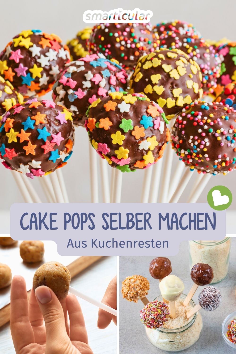Verwandle trockene Kuchen und Muffins mit diesem simplen Rezept in saftige Cake Pops aus Kuchenresten - so lecker geht Lebensmittel retten!