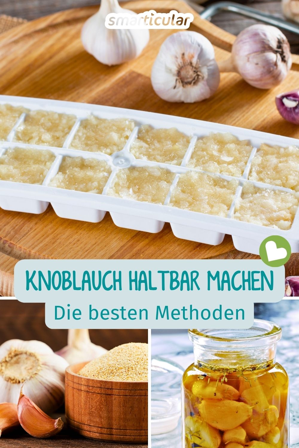 Knoblauch haltbar machen leicht gemacht: Vom Einfrieren über das DIY-Knoblauchpulver bis zur Fermentation. Entdecke die besten Methoden!