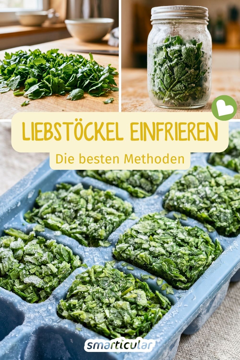 Zu viel Maggikraut im Garten? Entdecke 3 einfache Methoden, um Liebstöckel einzufrieren und sein würziges Aroma für den Winter zu bewahren.