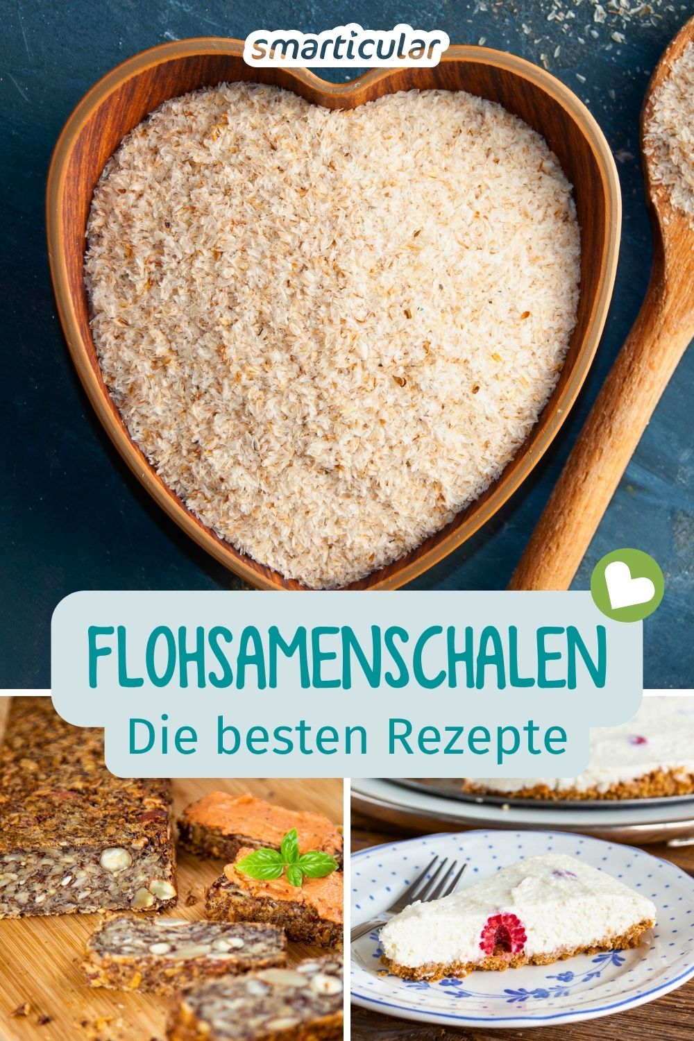 Gesunde Rezepte mit Flohsamenschalen: Entdecke, wie du das ballaststoffreiche Superfood für glutenfreies Brot, Kuchen und Co. nutzen kannst.