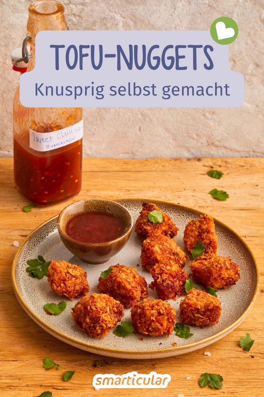 Knusprige Tofu-Nuggets einfach selber machen! Mit diesem Rezept gelingt die vegane Alternative lecker in Ofen, Pfanne oder Airfryer.