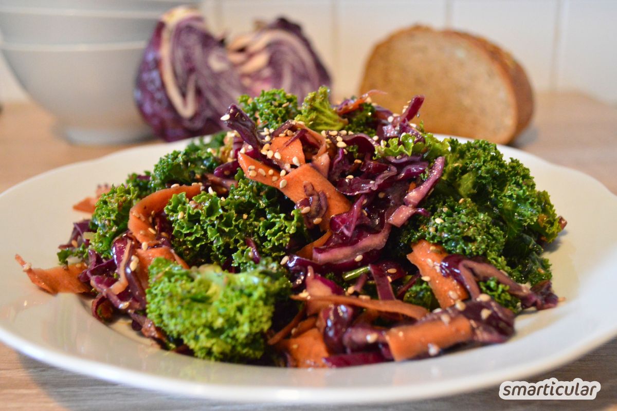 Rezept f&uuml;r bunten Kohlsalat
