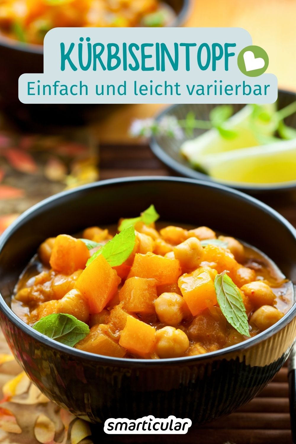Ein Kürbiseintopf mit Kichererbsen ist die perfekte Mahlzeit für kalte Tage. Entdecke das einfache, gesunde Rezept und leckere Variationen!