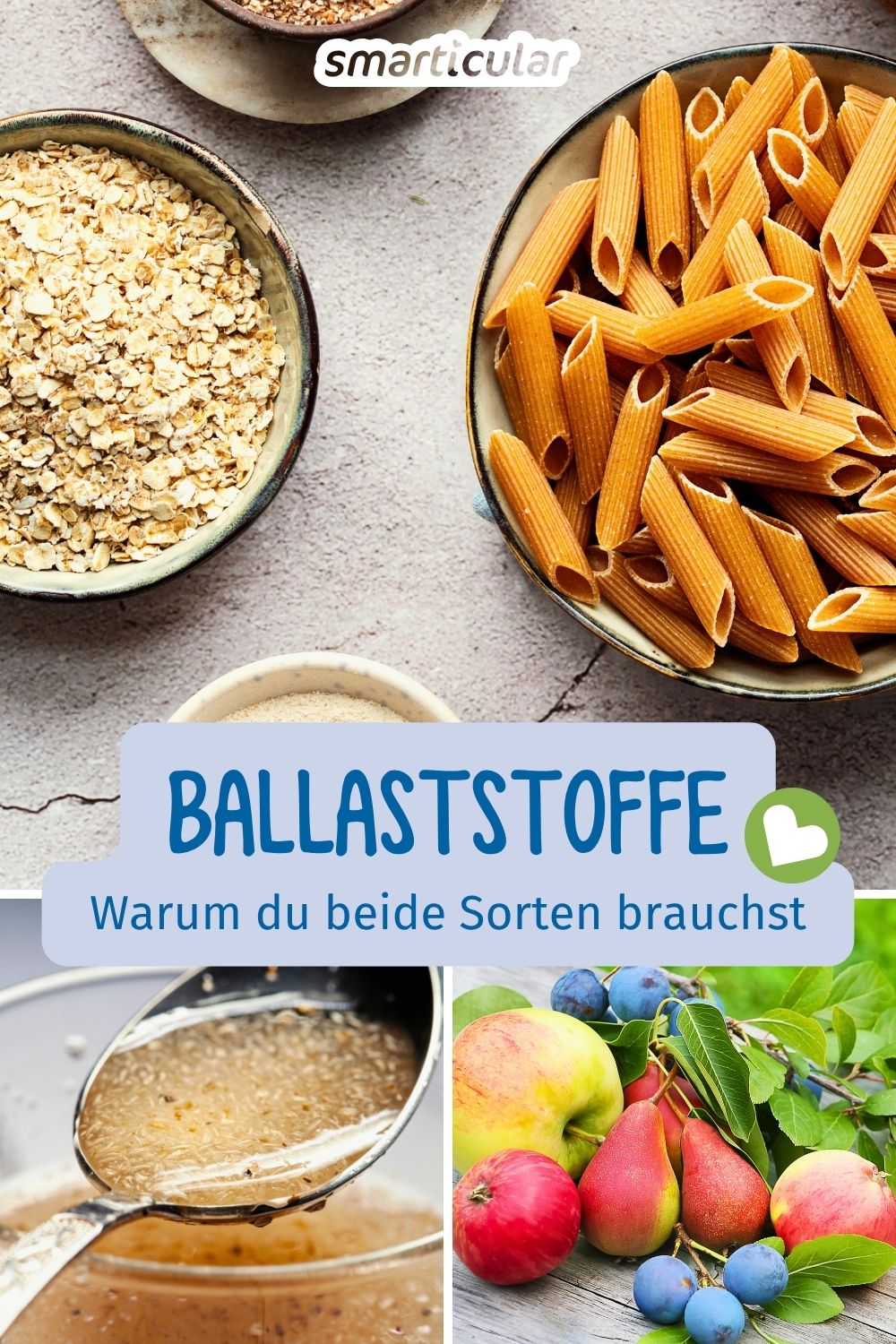 Lösliche und unlösliche Ballaststoffe im Vergleich: Worin sie stecken, wie sie wirken und wie du deine optimale Tagesdosis erreichst.