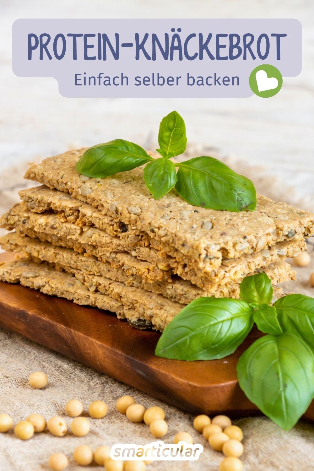 Protein-Knäckebrot einfach selber machen! Entdecke unser gesundes Rezept mit Okara, Tofu, Kichererbsen oder Quark - gleich nachbacken!