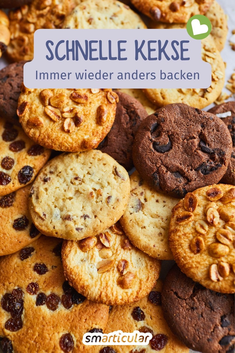Spontane Lust auf süßes Gebäck? Dieses Grundrezept für schnelle Kekse steht in wenigen Minuten im Ofen und lässt sich beliebig variieren.