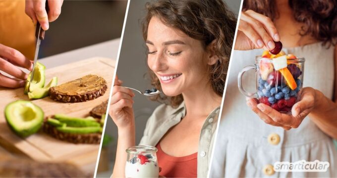 Ständiges Snacken belastet den Körper. Erfahre, warum Essenspausen wichtig sind und wie du gesunde Zwischenmahlzeiten selber machst.