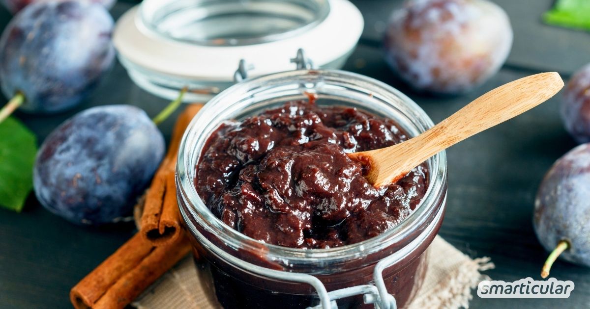 Mit diesem einfachen Rezept gelingt das Zwetschgenkompott ohne künstliche Zusatzstoffe schnell und nachhaltig.