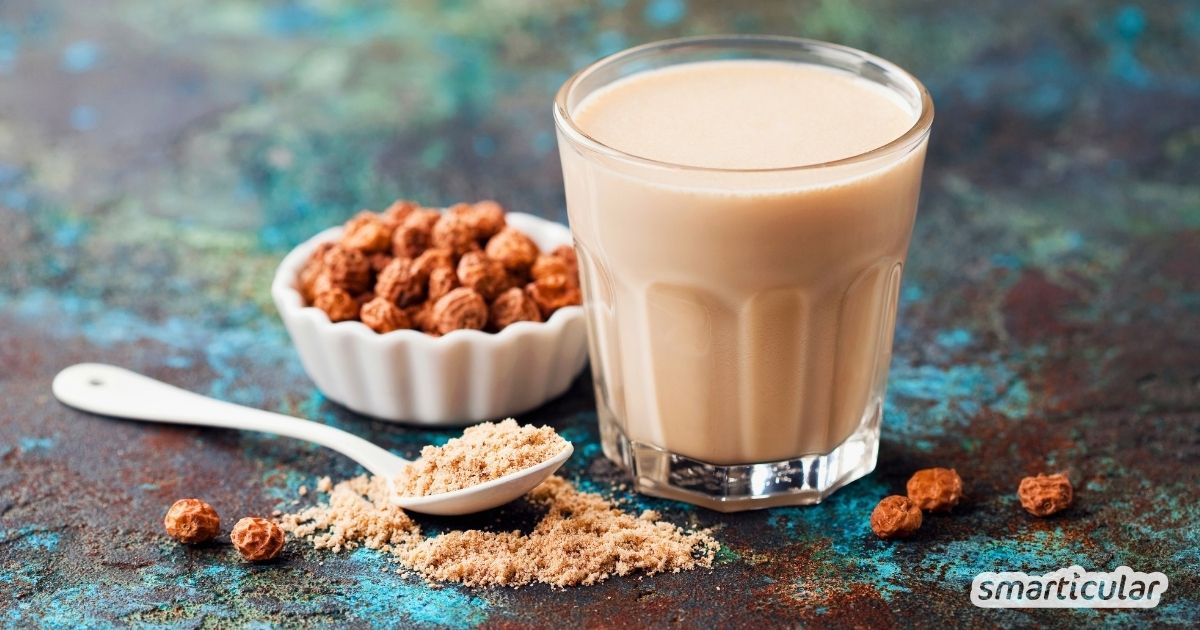 Erdmandelmilch selber machen: Mit diesem Rezept stellst du die spanische Horchata de chufa ganz leicht selbst her - aus zwei Zutaten.