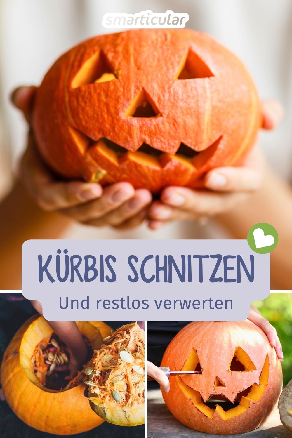 Halloweenkürbis schnitzen leicht gemacht: Mit dieser Anleitung, einem Trick für lange Haltbarkeit und Tipps zur Resteverwertung gelingt es garantiert.