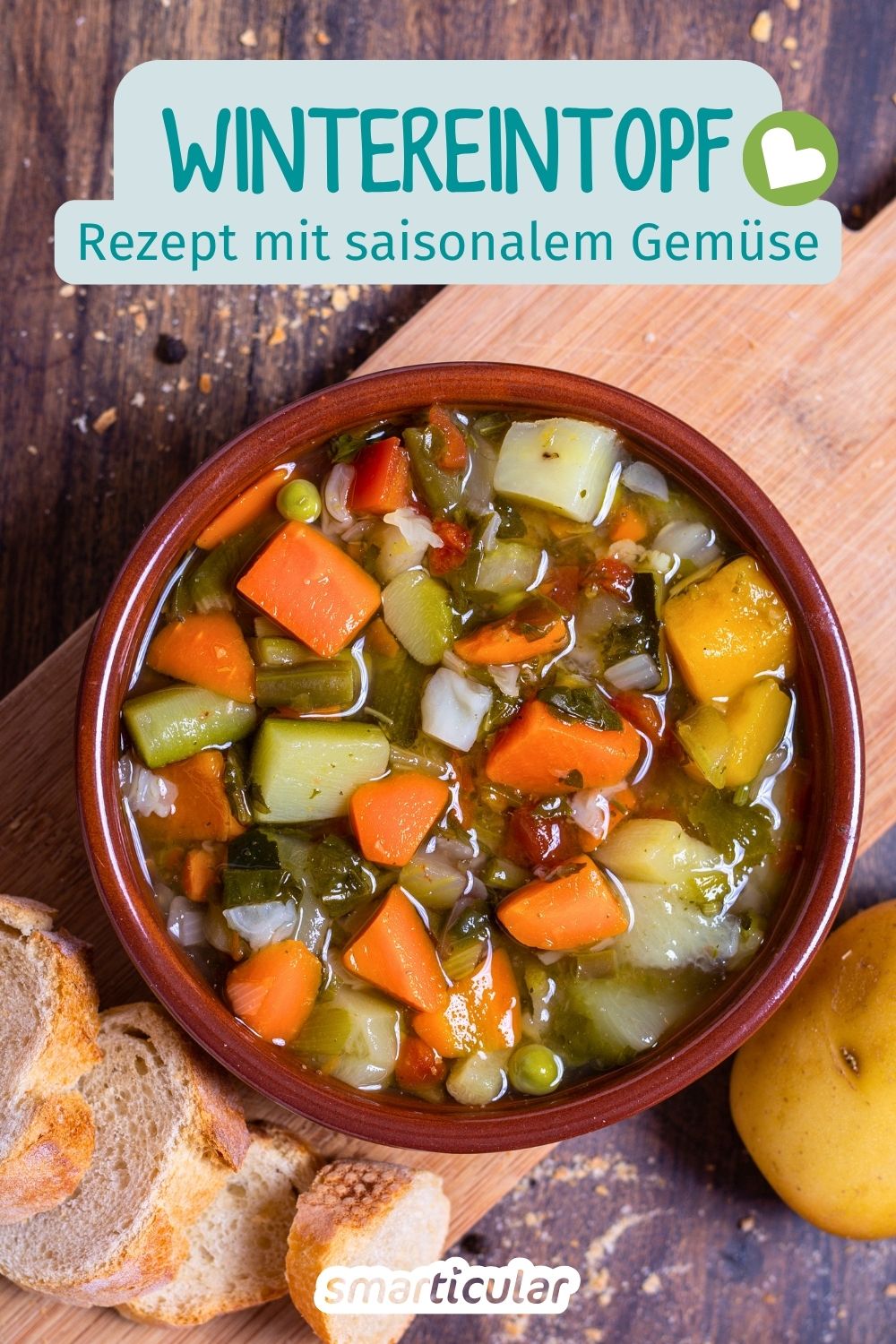 Ein wärmender Wintereintopf steckt voller Vitalstoffe und lässt sich mit regionalem Gemüse flexibel zubereiten - perfekt für kalte Tage!