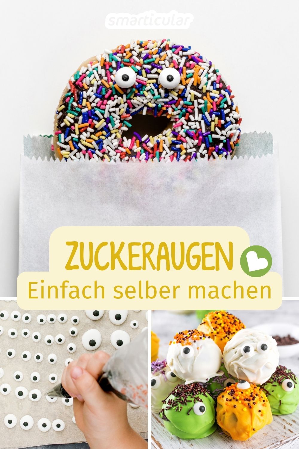 Zuckeraugen selber machen statt teuer kaufen: Mit diesem einfachen Rezept stellst du essbare Deko günstig, müllfrei und auf Vorrat her.