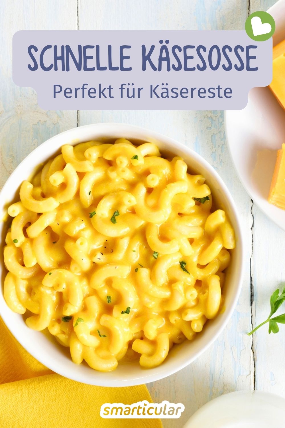 Schnelle Käsesoße selber machen aus nur wenigen natürlichen Zutaten. Ideal, um Käsereste zu verwerten, ganz ohne künstliche Zusätze.